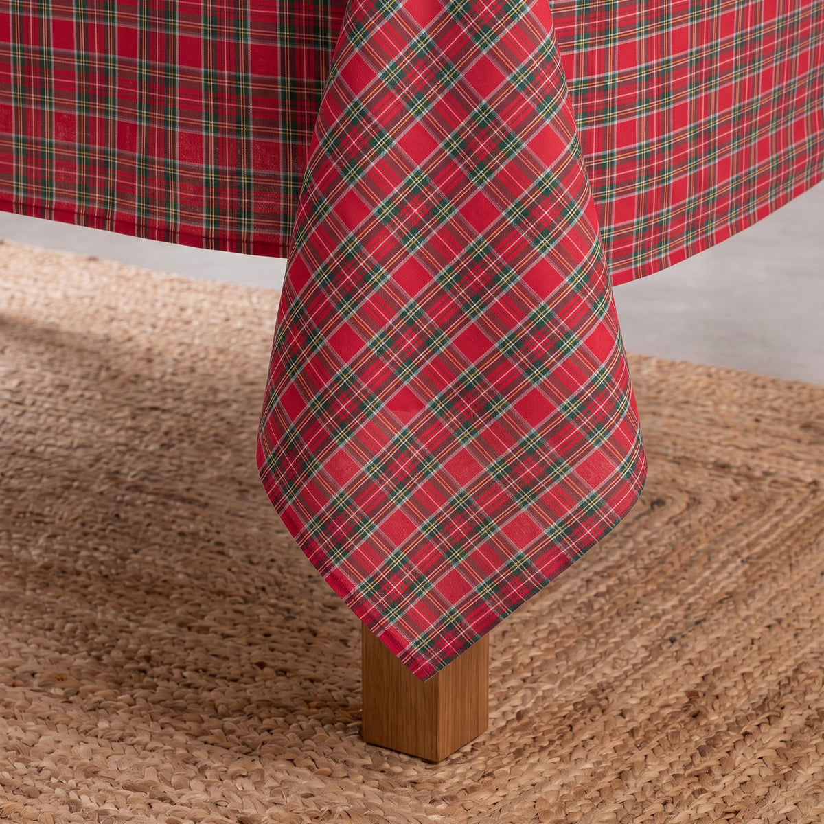 MANTEL NAVIDAD TEJIDO CUADROS