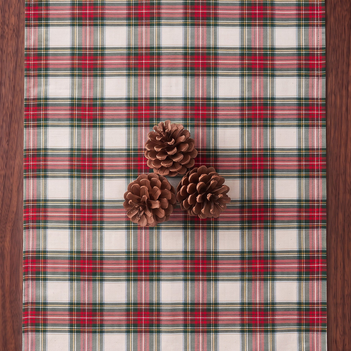 CAMINO DE MESA NAVIDAD TEJIDO CUADROS