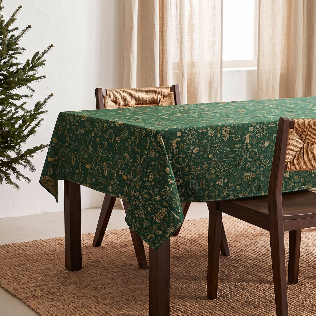 MANTEL NAVIDAD TEJIDO