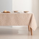 Mantel antimanchas lurex jacquard Lumin Beige