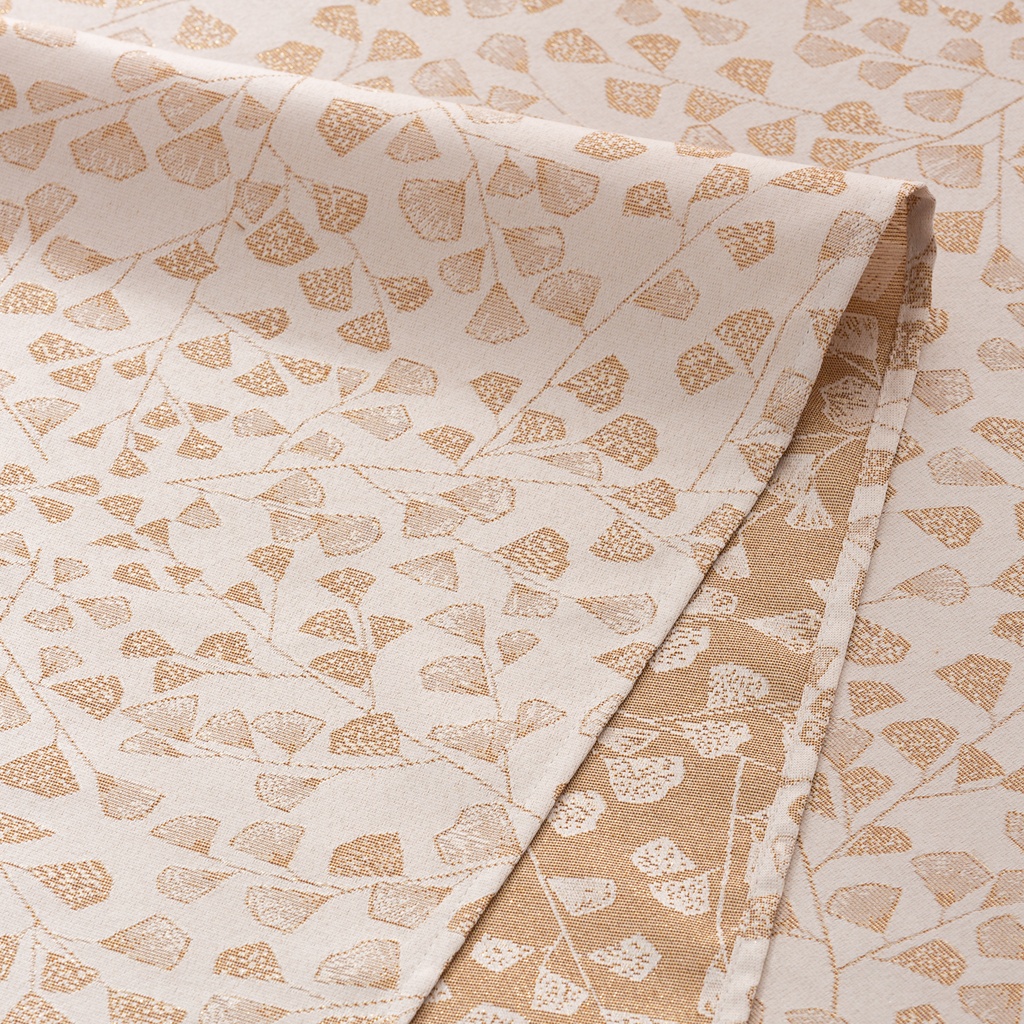 Mantel antimanchas lurex jacquard Lumin Beige