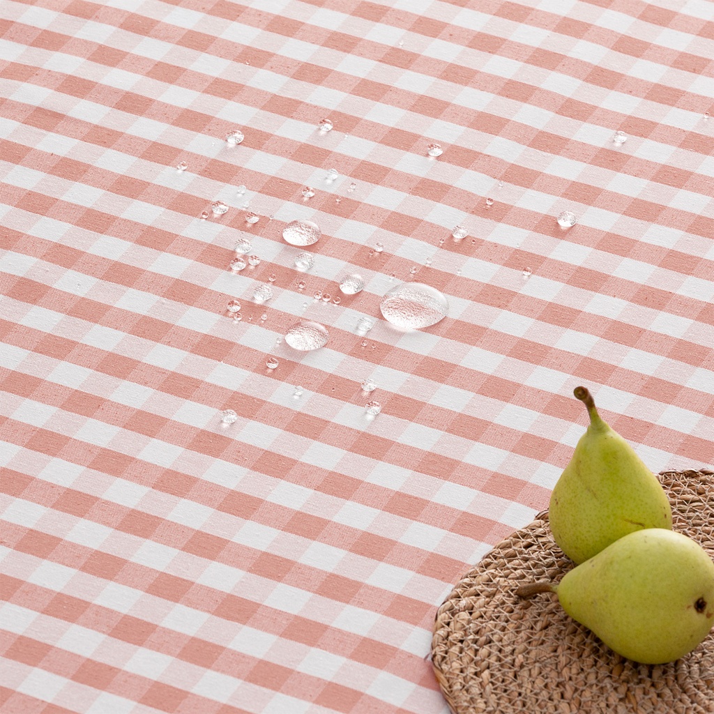 Mantel antimanchas redondo vichy 160x160 cm