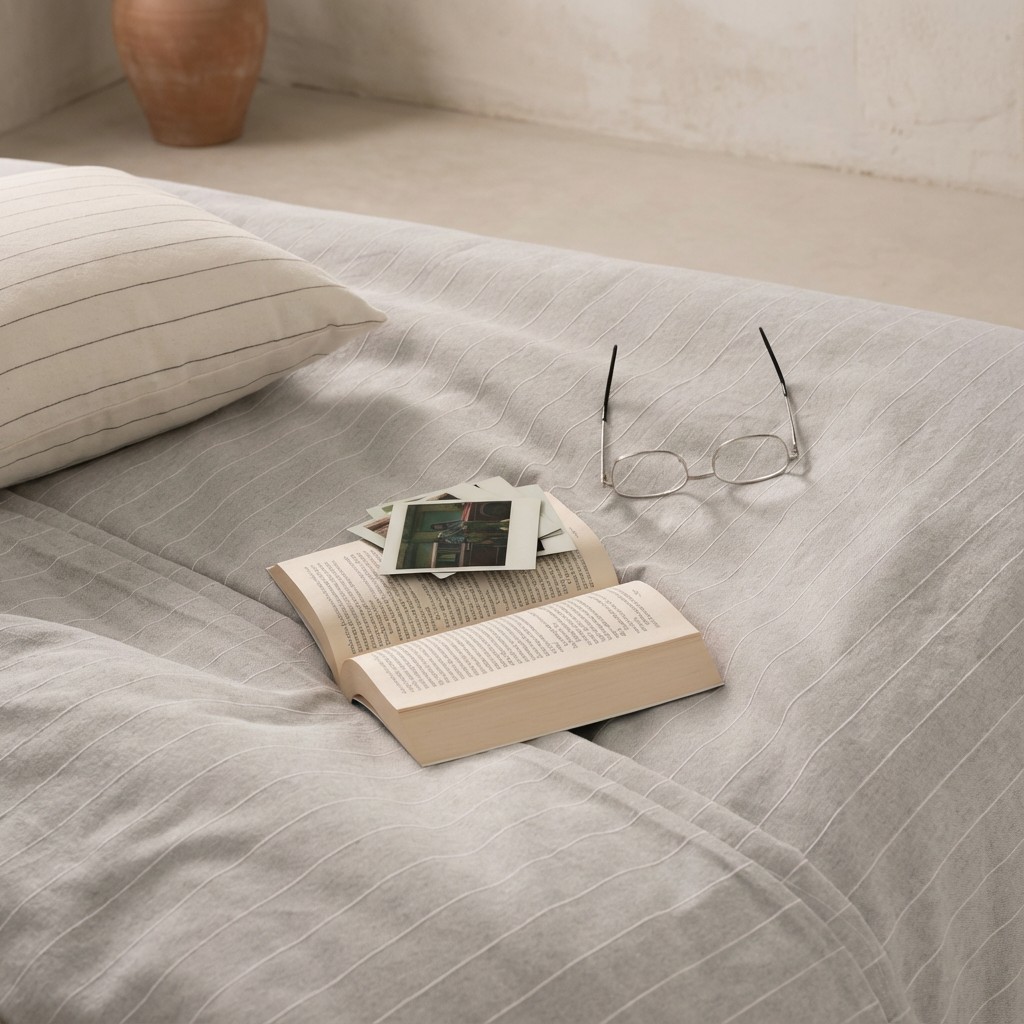 FUNDA NÓRDICA TEJIDA JACQUARD ALGODÓN