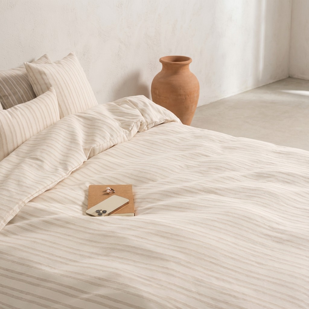 FUNDA NÓRDICA TEJIDA JACQUARD ALGODÓN