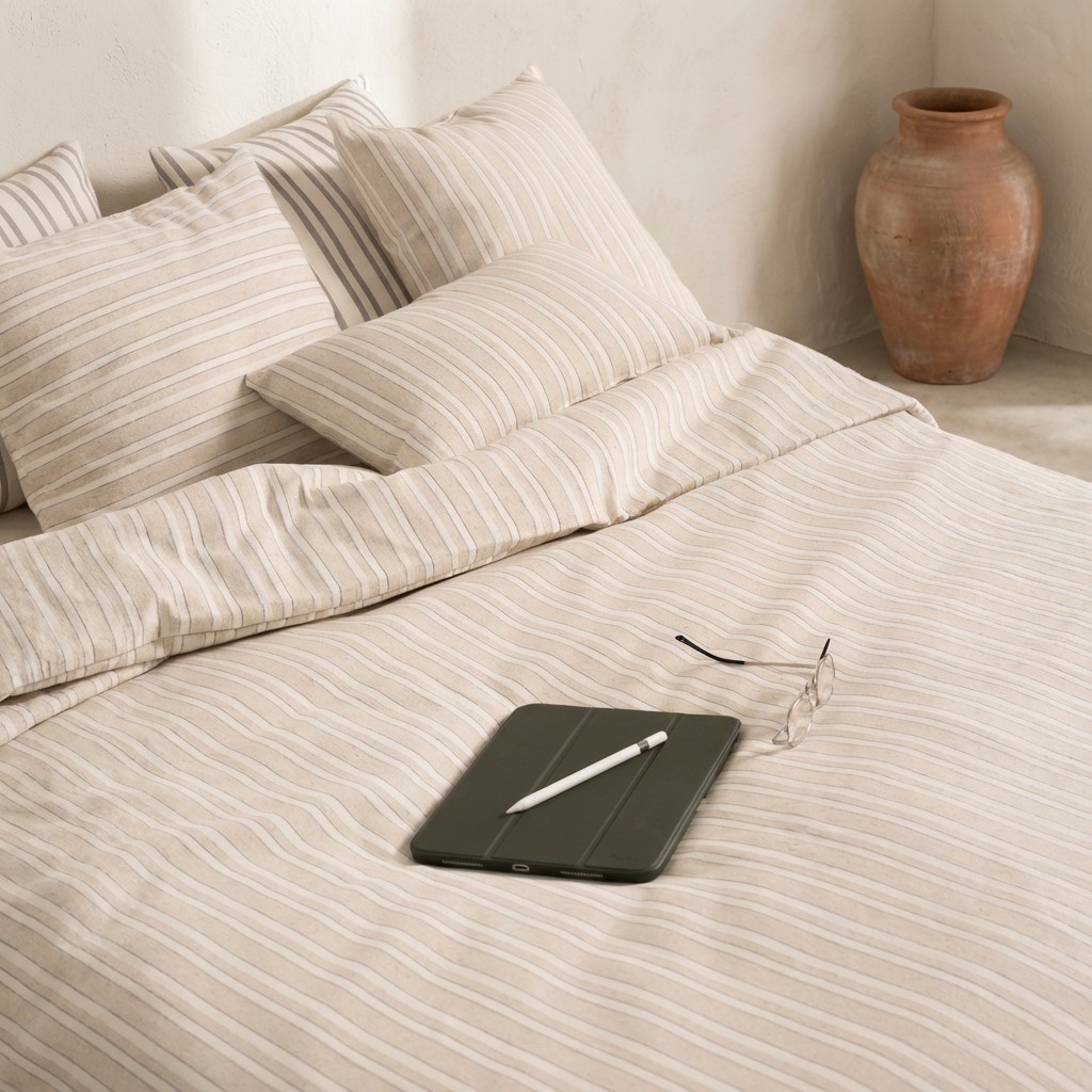 FUNDA NÓRDICA TEJIDA JACQUARD ALGODÓN