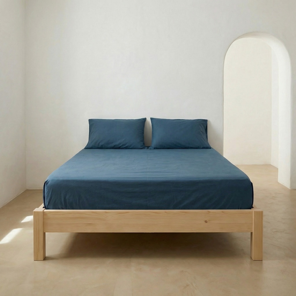 SÁBANA BAJERA 100% ALGODÓN AZUL