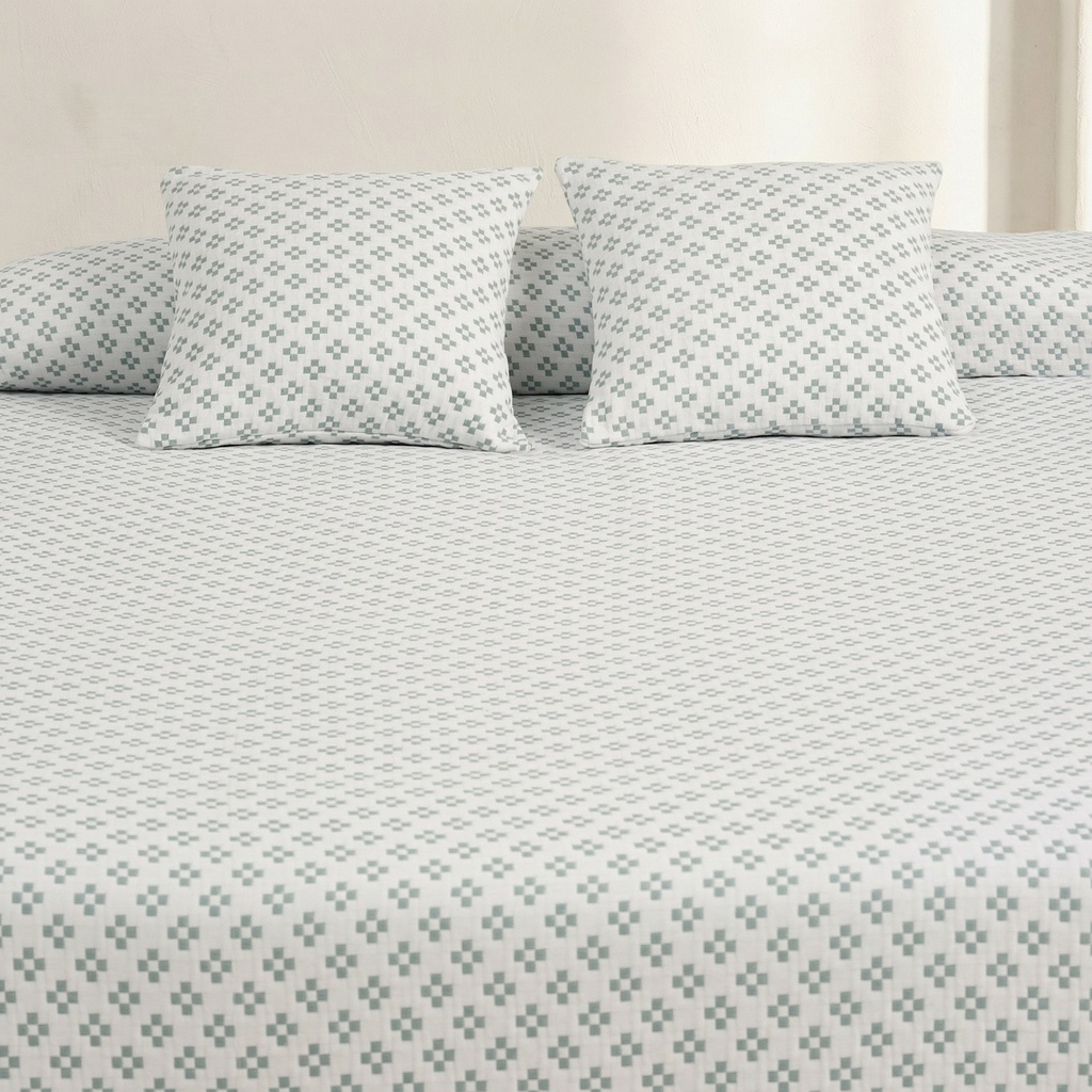 COLCHA JACQUARD ALGODÓN PUNT CRUZ