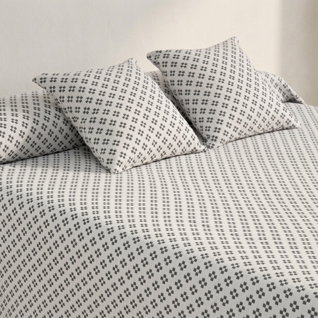 COLCHA JACQUARD ALGODÓN PUNT CRUZ