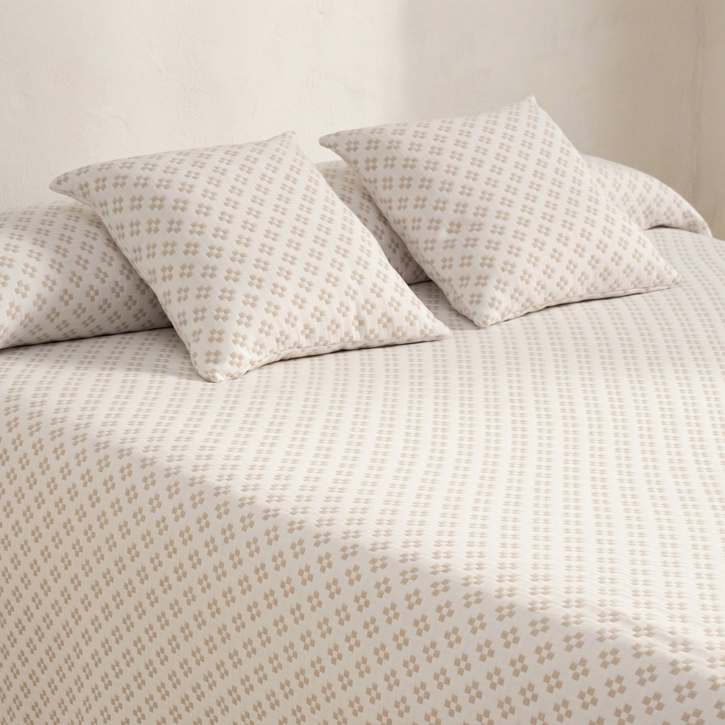 COLCHA JACQUARD ALGODÓN PUNT CRUZ