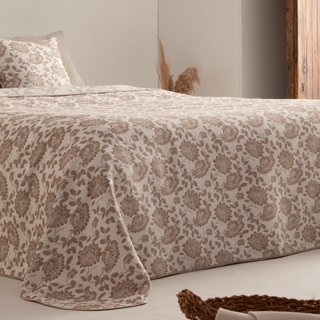 Colcha ligera Mombasa Beige jacquard