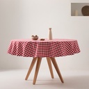 MANTEL REDONDO ANTIMANCHAS VICHY