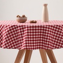 MANTEL REDONDO ANTIMANCHAS VICHY