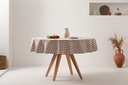MANTEL REDONDO ANTIMANCHAS VICHY
