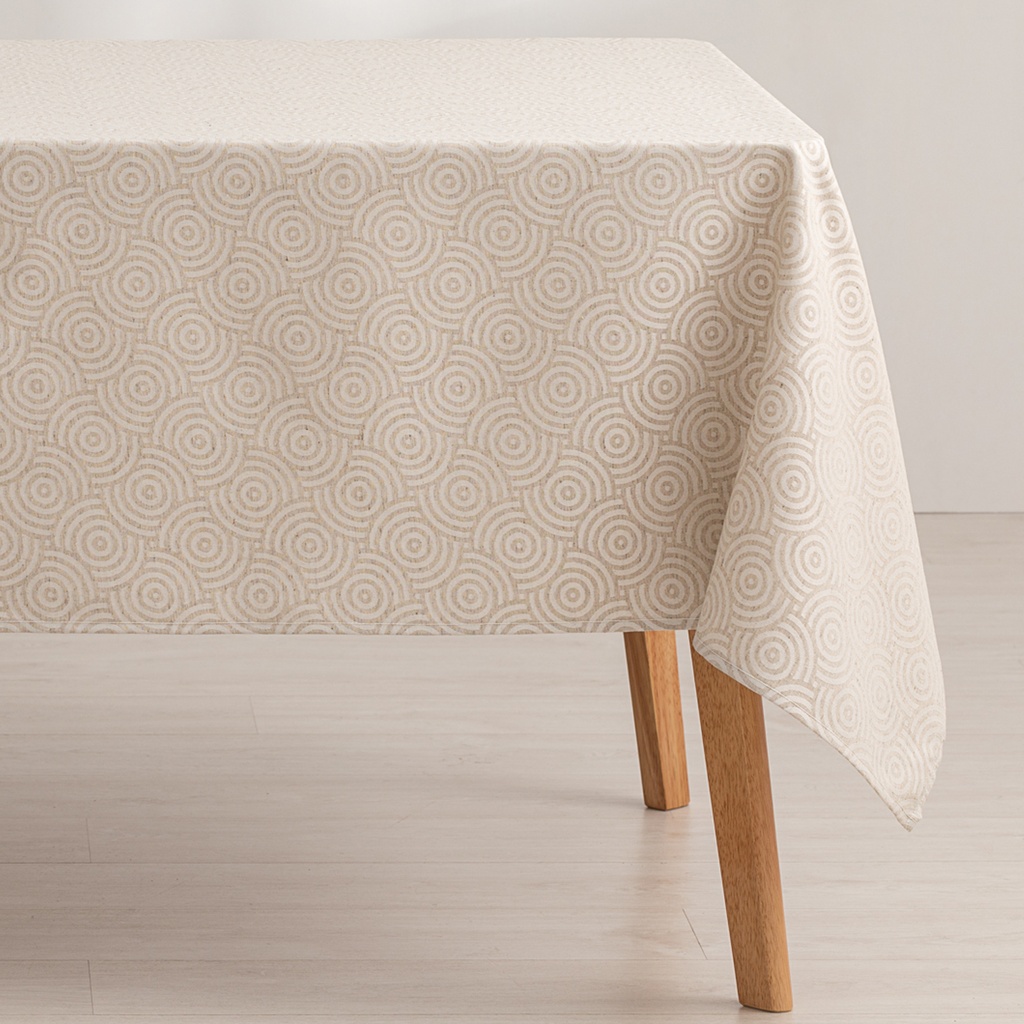 [MAJQRI100-LI] Mantel antimanchas jacquard Ring (Lino, 140x100 cm)