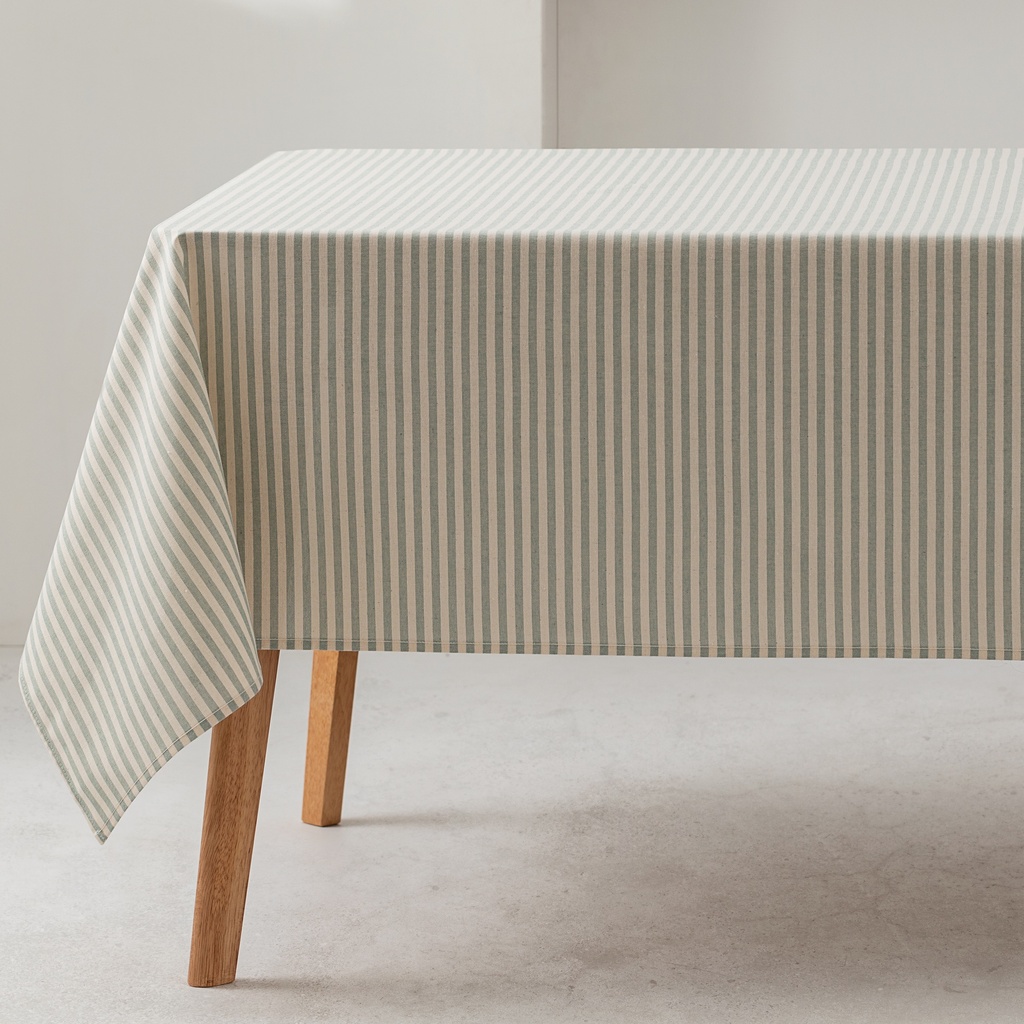 [MRF100-RAGR] Mantel 100% algodón rayas finas (Rayas Gris, 140x100 cm)