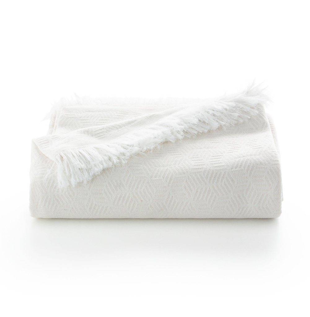 [PLGEO180-CR] Plaid multiusos Geo (Crudo, 140x180 cm)