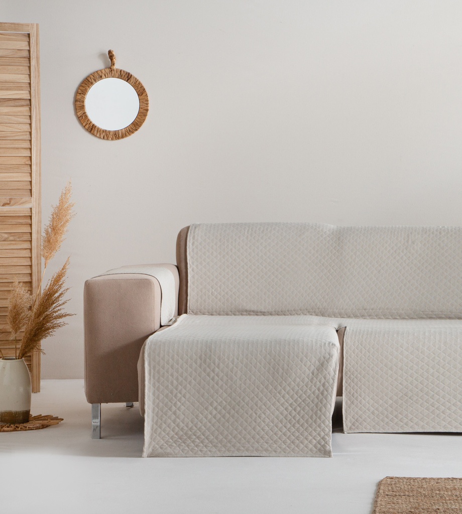 [CSTRIVCHIZ200-CR] Cubre Sofa Trivial (Crudo, Chaise Longue 200 izquierdo)