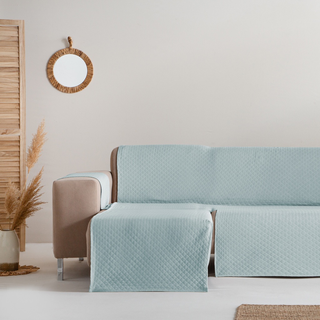 [CSTRIVCHIZ200-AG] Cubre Sofa Trivial (Agua Marina, Chaise Longue 200 izquierdo)