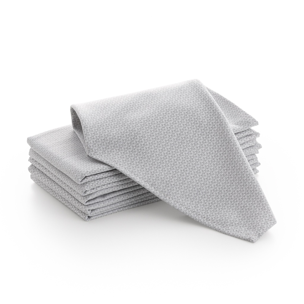 [SERR6GRCL] Pack 6 servilletas satén Rubi 45x45 cm (Gris Claro)