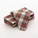 Pack 6 Servilletas Navidad Cuadros Check 45x45cm