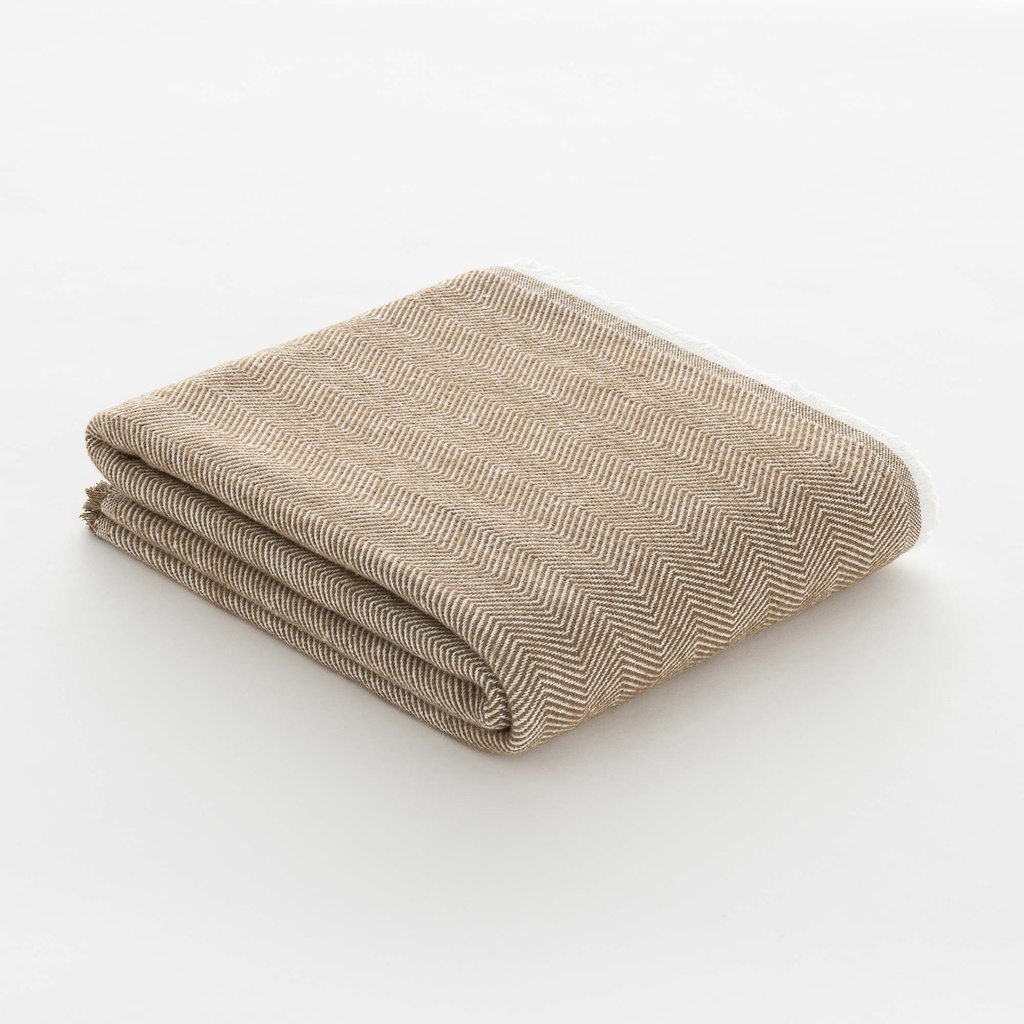 [MANATURLI-13] Manta Flecos Nature (Lino)