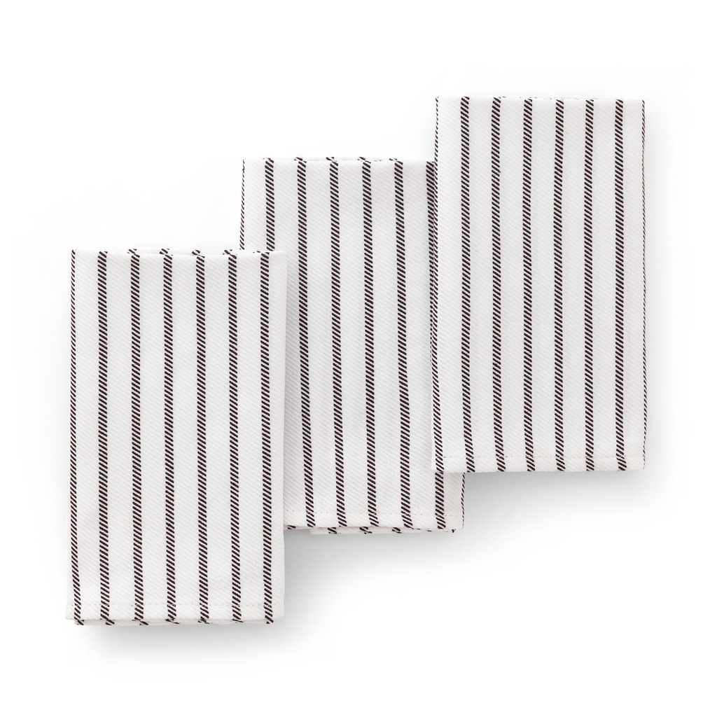 [PANSALINANE45] Pack 3 Paños de Cocina SALINA 45x70 cm (Negro)