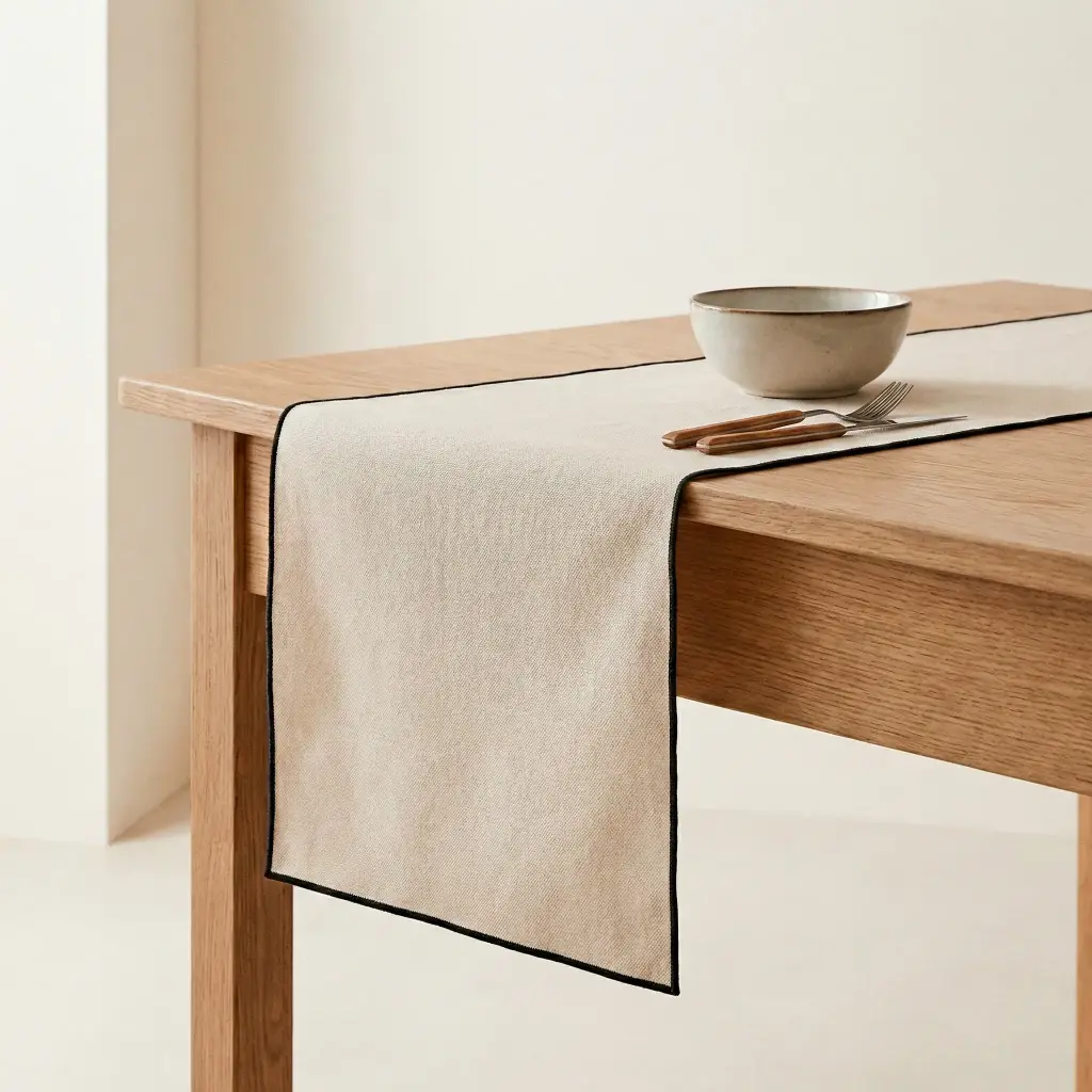 [CAMSABCR] Camino de mesa liso 100% algodón 45x150 cm (Crudo)