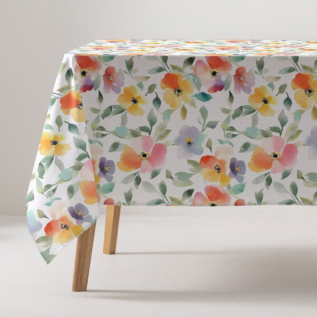 Mantel Antimanchas Estampado Orquida