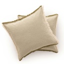 Pack 2 fundas de cojín flecos Tibu 50x50 cm