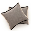 Pack 2 fundas de cojín flecos Tibu 50x50 cm