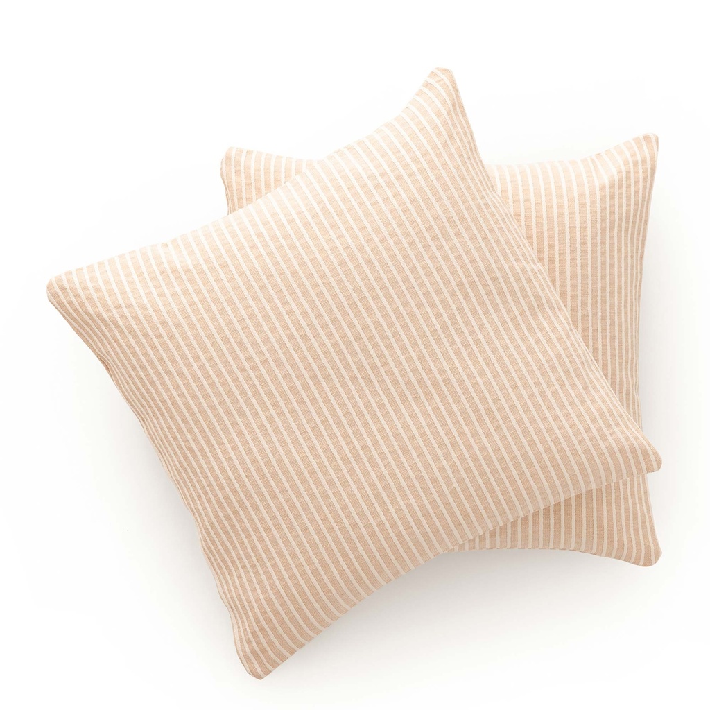 [FC2BANABE] Pack 2 Fundas Cojín Rayas BANA (Beige)