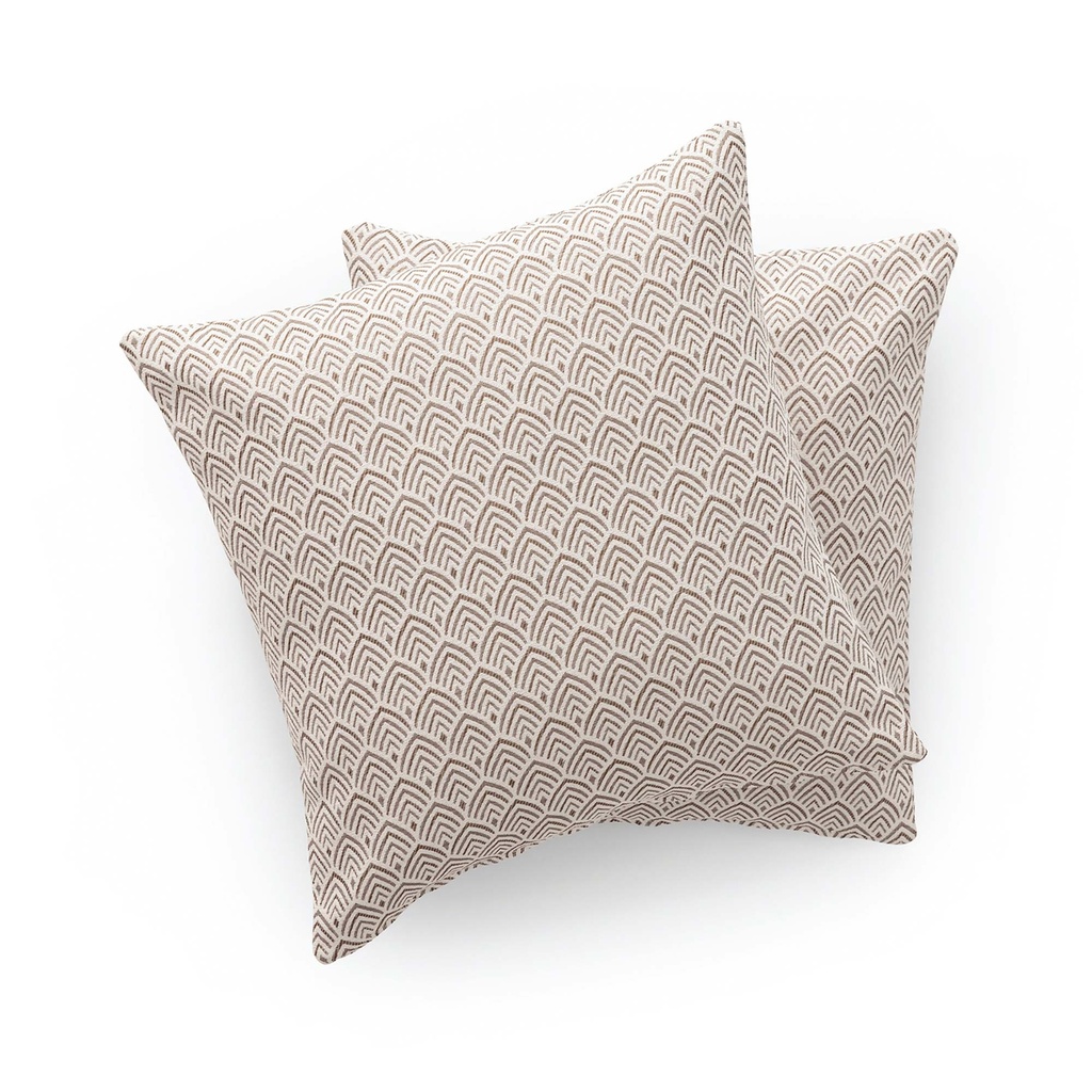 [FC2TRIOVTO] Pack 2 Fundas Cojín Jacquard TRIOVA (Topo)