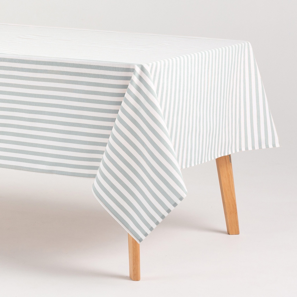 [MRALMAAG-100] Mantel Antimanchas Rayas Alma (Agua Marina, 140x100 cm)