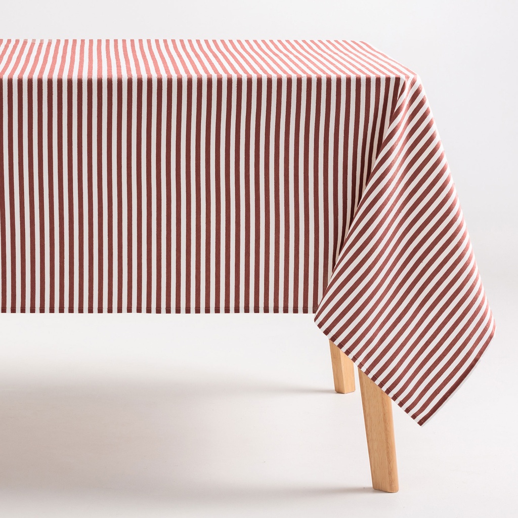 [MRARENTE-100] Mantel Antimanchas Rayas Arenza (Teja, 160x100 cm)