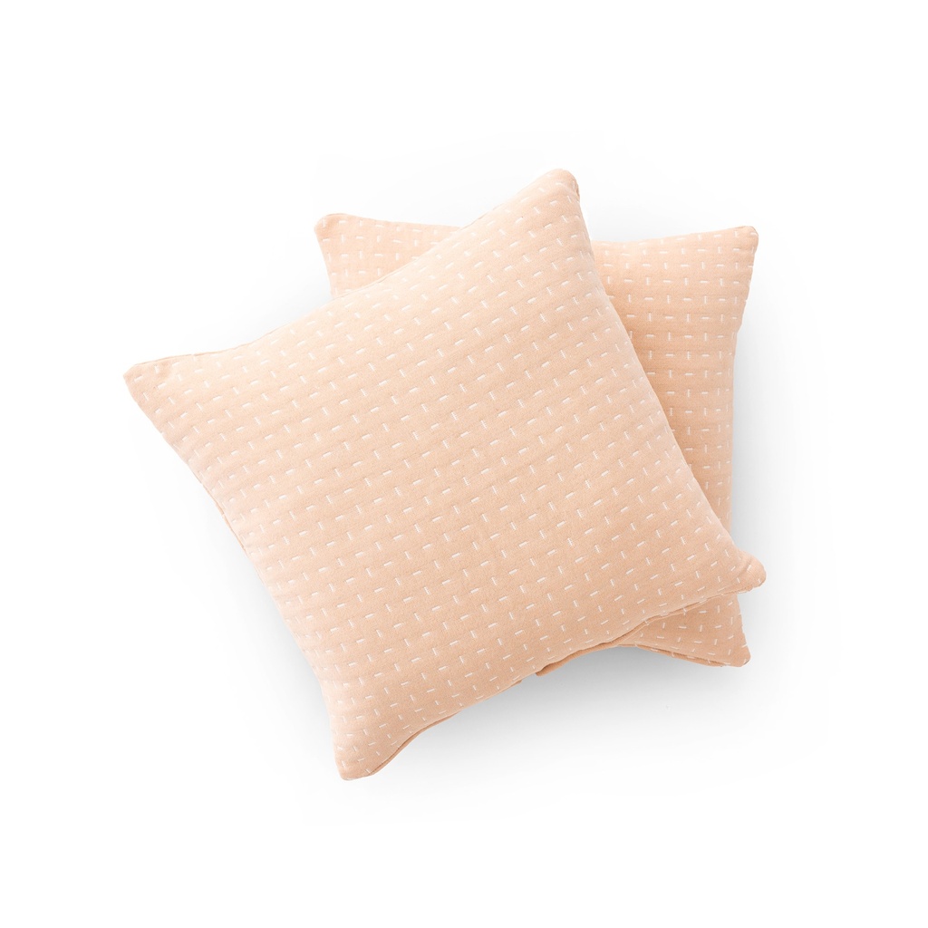 [FC2BORABE-45-2] Pack 2 Fundas de Cojín Jacquard Algodón BORA (Beige)