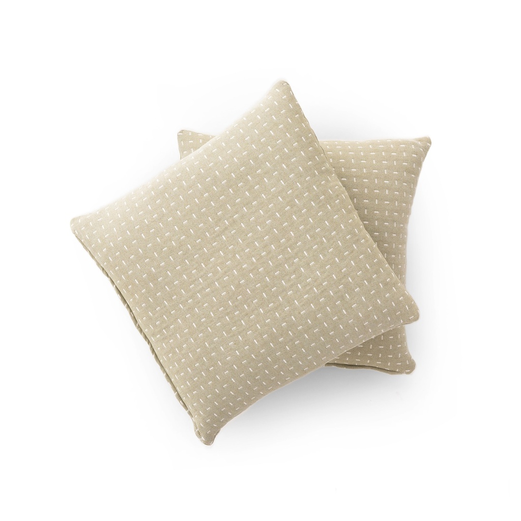 [FC2BORAVE-45-2] Pack 2 Fundas de Cojín Jacquard Algodón BORA (Verde)