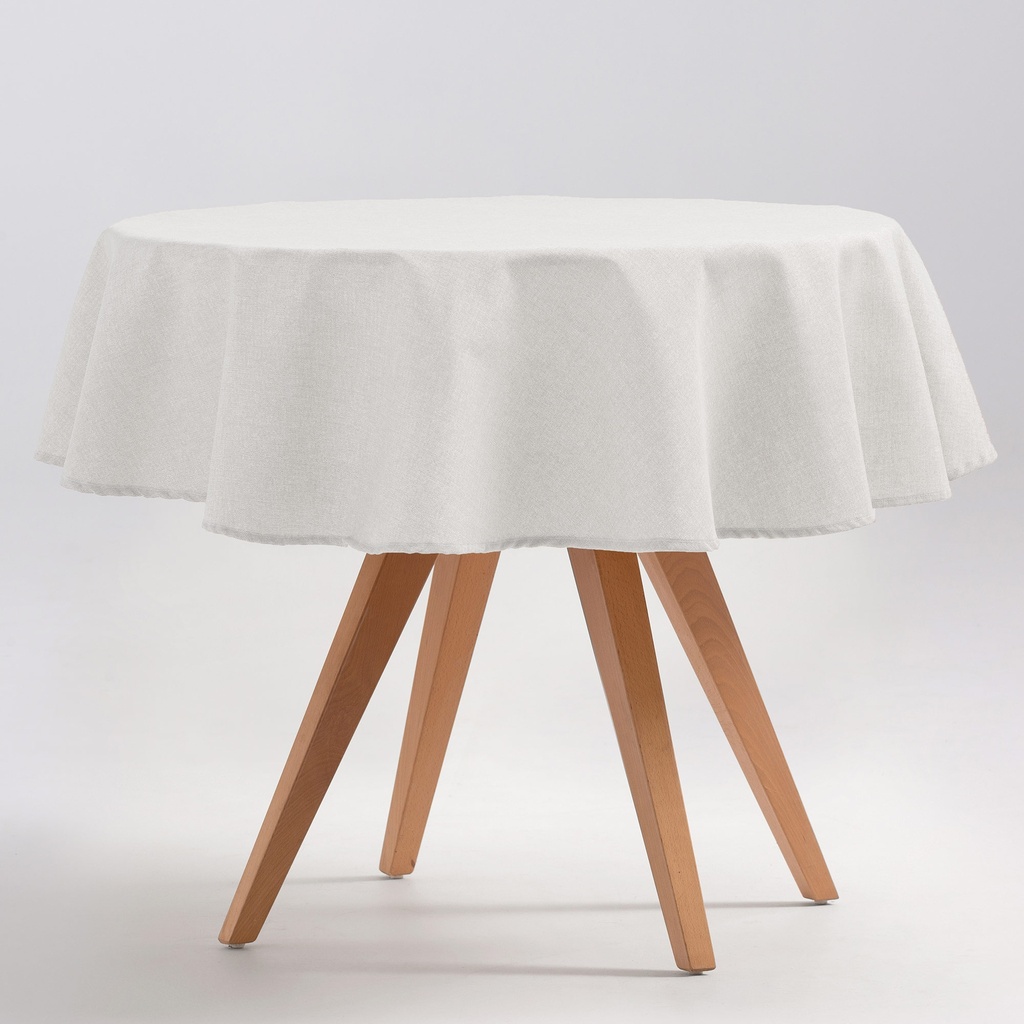 [MINDIGRCL-135] Mantel Liso Antimanchas Algodón INDIRA (Gris Claro, 135x135 cm)