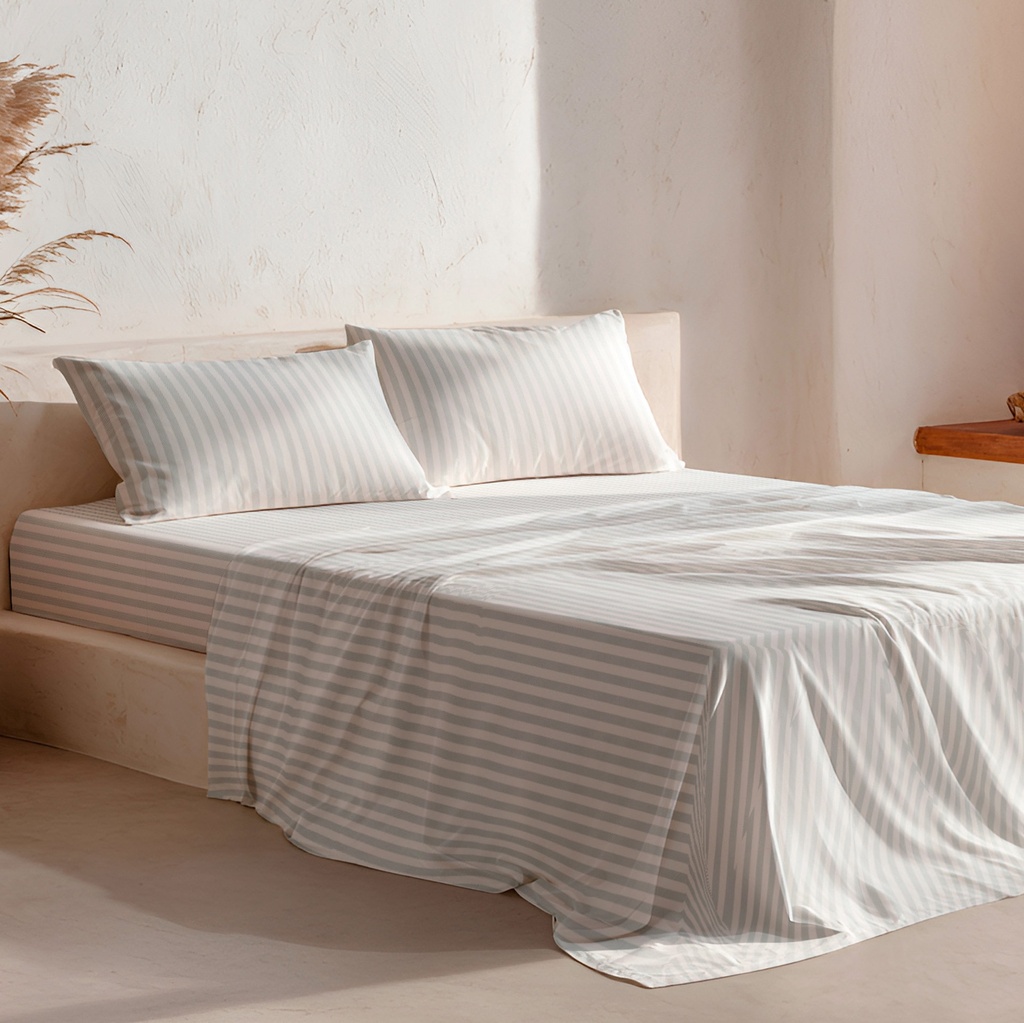 [JS100%NUVIA80-AG] Juego de Sábanas 100% Algodón NUVIA (Agua Marina, 80 cm)