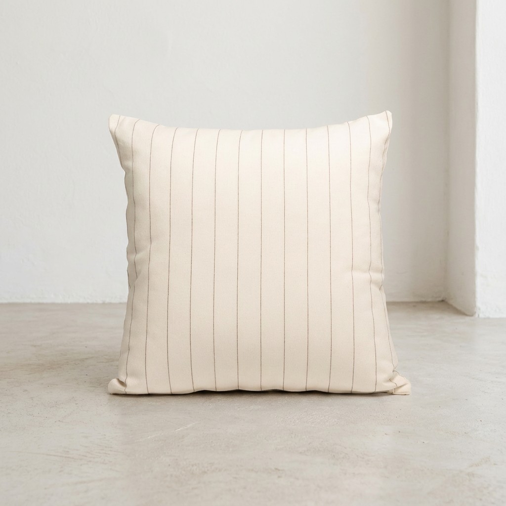 [FC2PESPCR-45] Pack 2 Fundas de Cojín Hilo Relieve PESPUNT (Crudo, 45x45 cm)