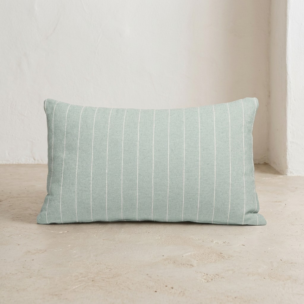 [FC2PESPAG-50] Pack 2 Fundas de Cojín Hilo Relieve PESPUNT (Agua Marina, 50x30 cm)