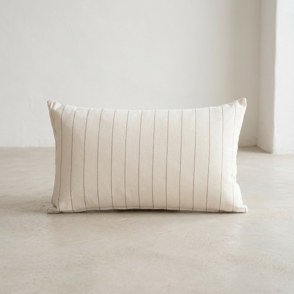 [FC2PESPCR-50] Pack 2 Fundas de Cojín Hilo Relieve PESPUNT (Crudo, 50x30 cm)