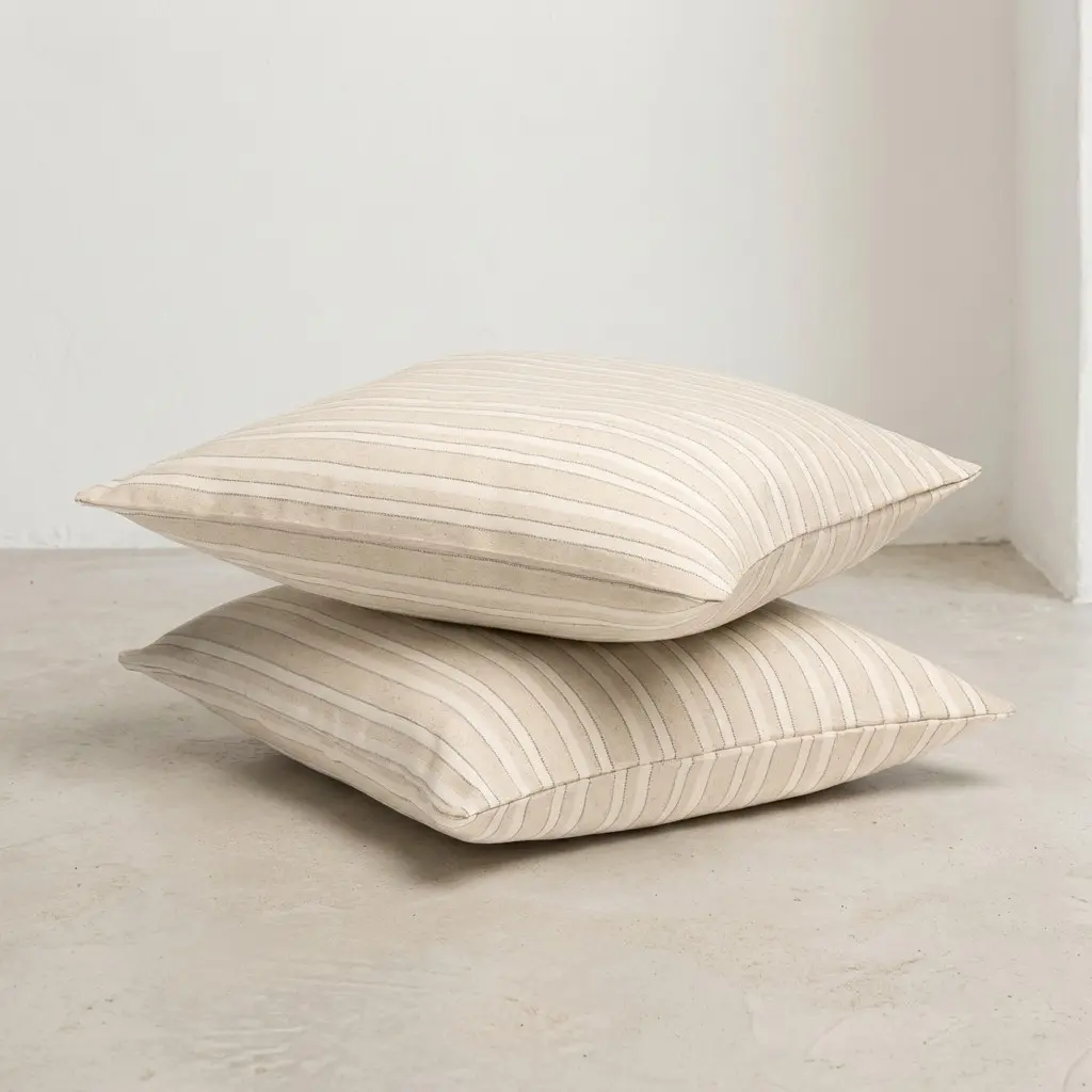 [FC2TRAMTE-50] Pack 2 Fundas de Cojín Rayas Relieve TRAMUNTANA (Teja, 50x30 cm)