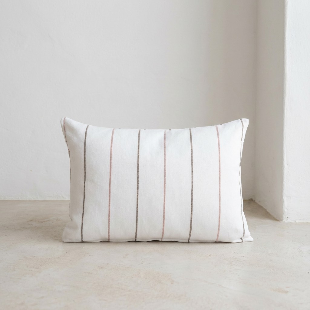 [FC2TRASLIRO-50] Pack 2 Fundas de Cojín Hilo Relieve Tintado TRASBLANC (Lino - Rosa, 50x30 cm)
