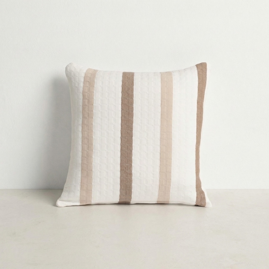 [FC2TESSELI-45] Pack 2 Fundas de Cojín Jacquard Algodón TESSERA (Lino, 45x45 cm)