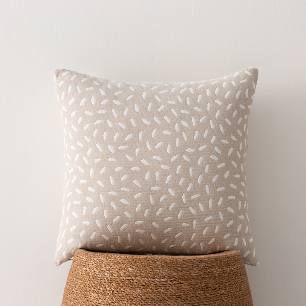 [FC2CINBE] Pack 2 fundas cojín jacquard Cinti 45x45 cm (Beige)