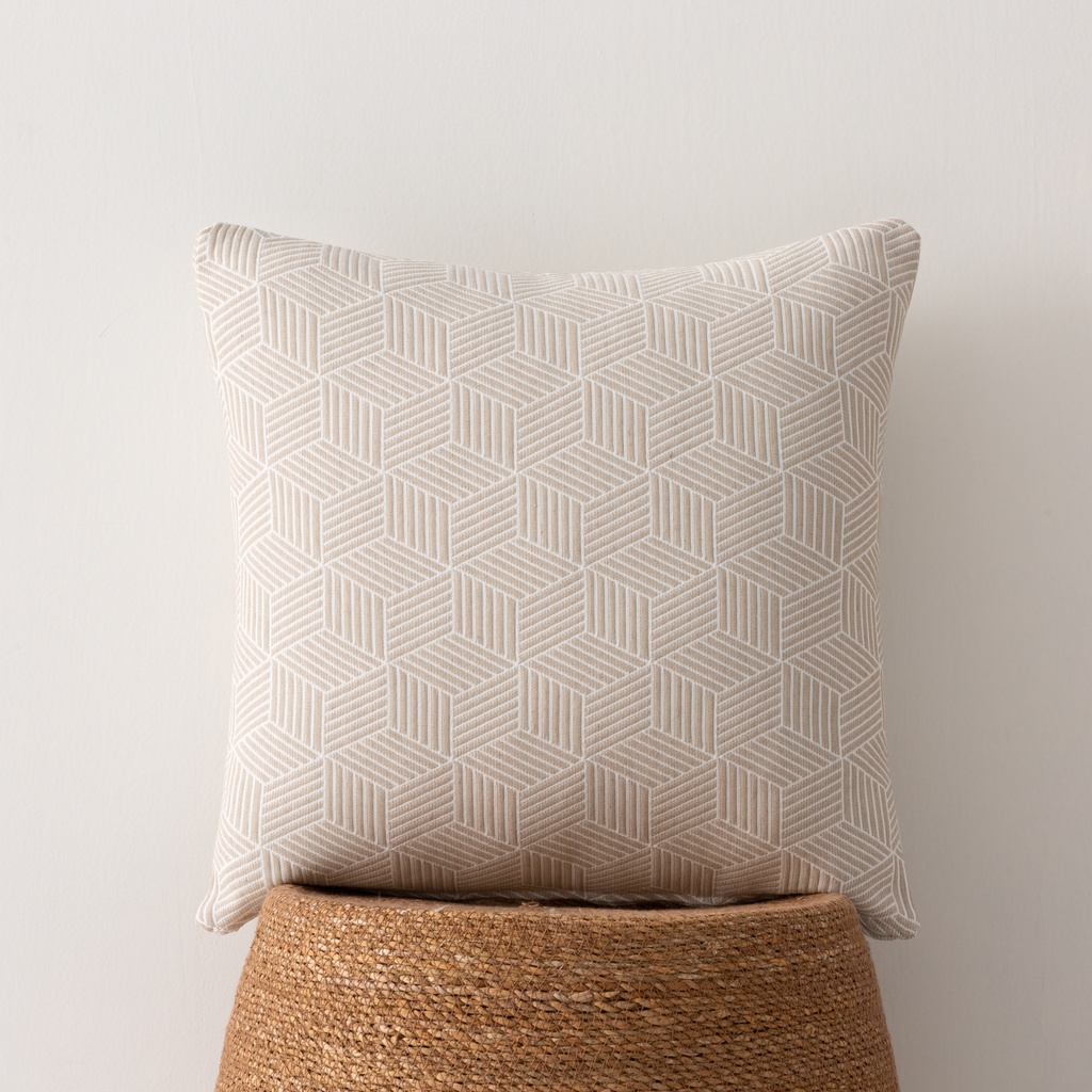 [FC2AZUBE] Pack 2 fundas cojín jacquard Azure 45x45 cm (Beige)