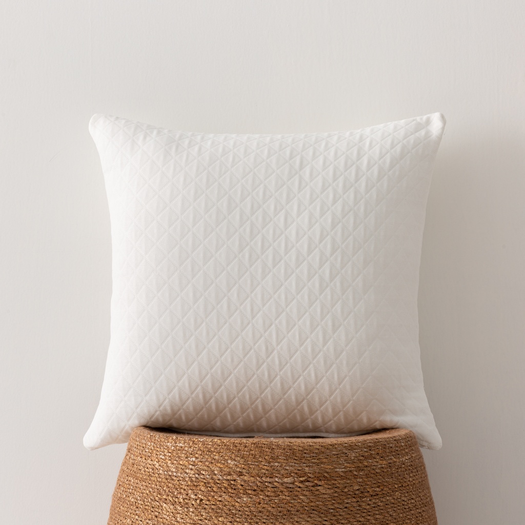 [FC2AFRBL] Pack 2 fundas cojín jacquard África 45x45 cm (Blanco)