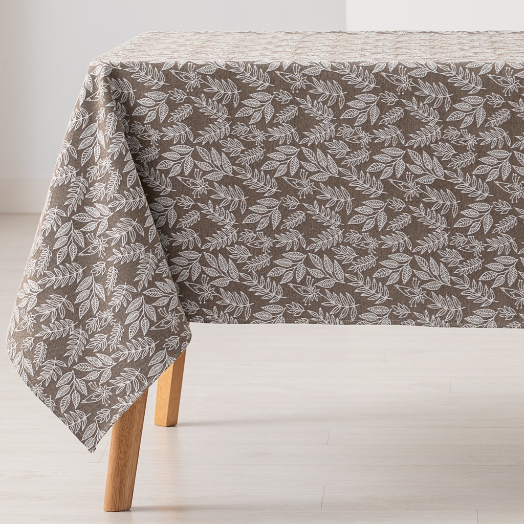 [MAJQJAL100-BE] Mantel antimanchas jacquard Jali (Beige, 140x100 cm)