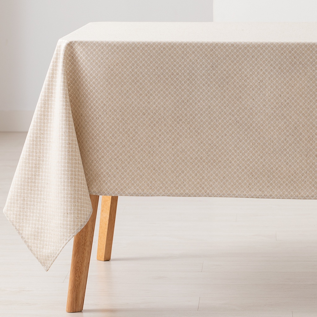 [MAJQLOS100-LI] Mantel antimanchas jacquard Losan (Lino, 140x100 cm)