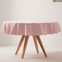 Mantel antimanchas redondo vichy 160x160 cm